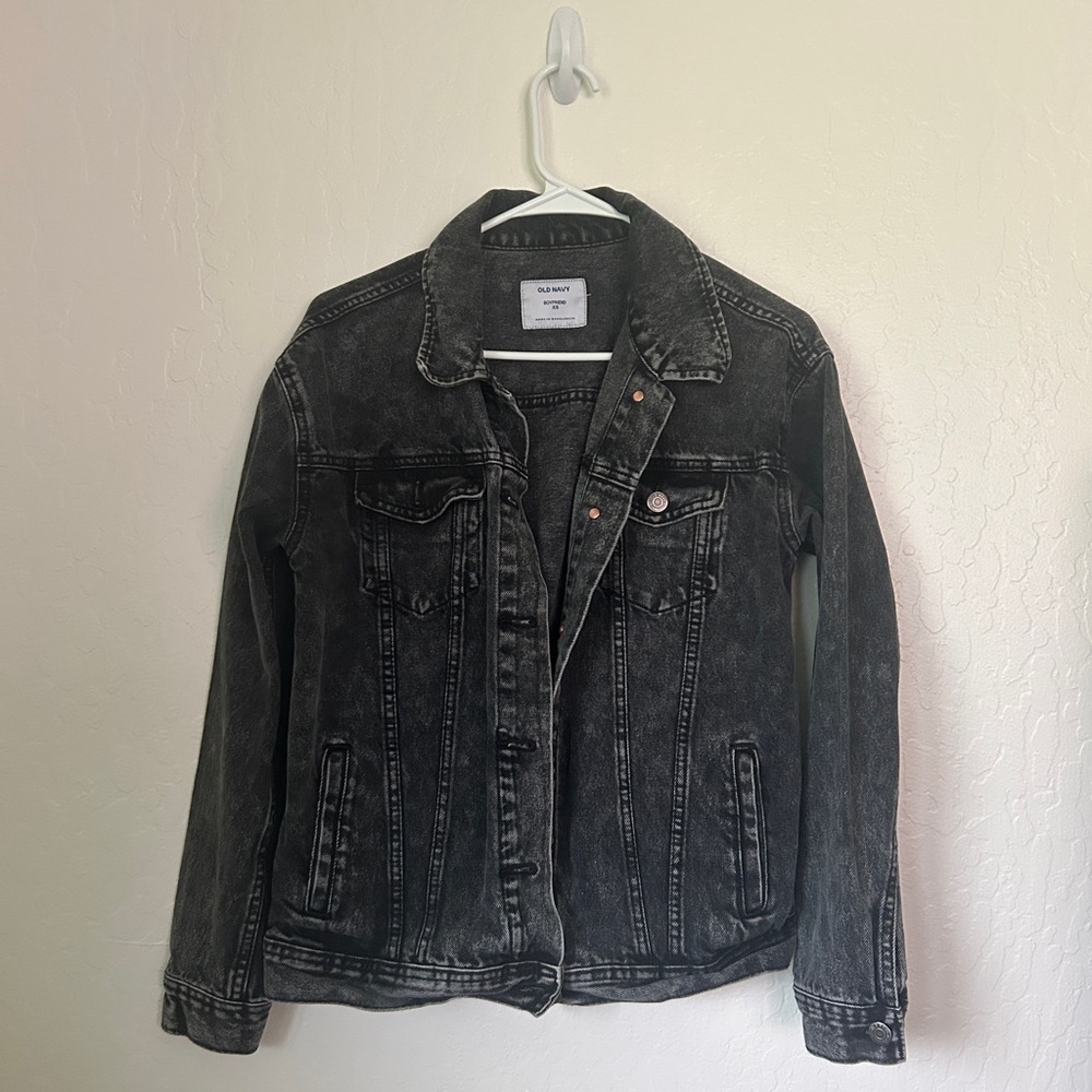 Old Navy Black Washed Denim Jacket
